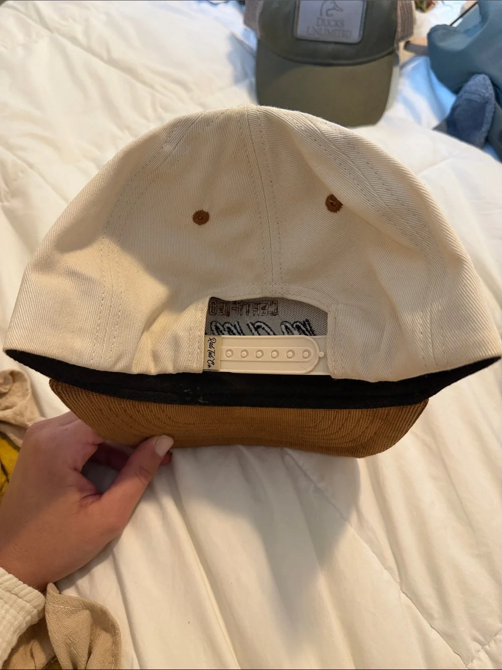 Certified Mama Embroidered Trucker Hat - Cream & Brown